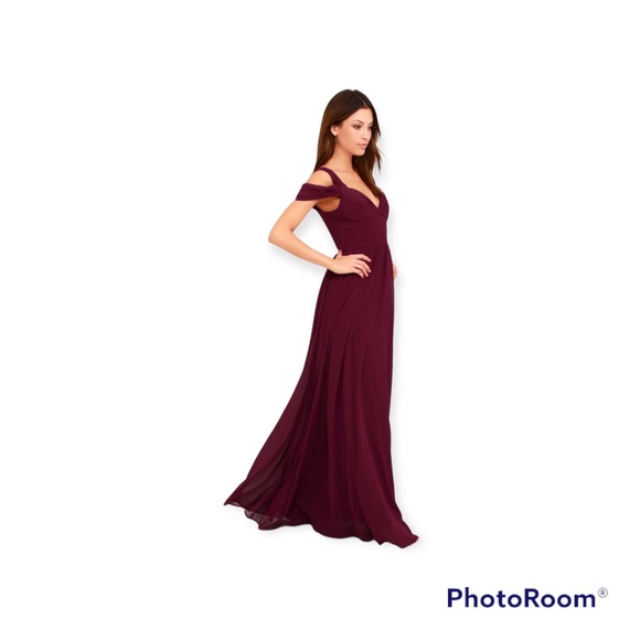 Lulus Make Me Move Burgundy Maxi Dress: Size SMALL - Picture 4 of 11